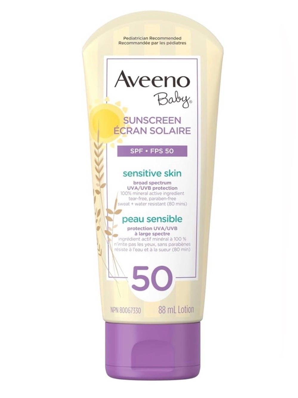 Aveeno Baby Mineral Sunscreen Lotion SPF 50 - NWT